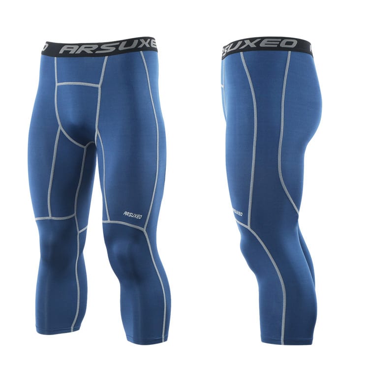 Men's Compression Running Tights - Blue Force Sports