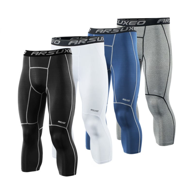 Men's Compression Running Tights - Blue Force Sports
