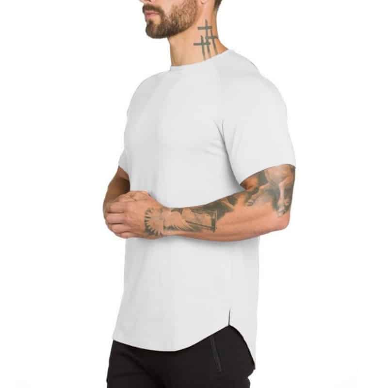 Men's Solid Color Cotton Fitness T-Shirt - Blue Force Sports