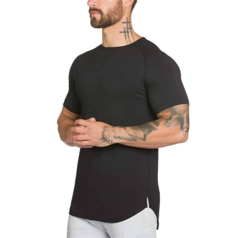 Men's Solid Color Cotton Fitness T-Shirt - Blue Force Sports