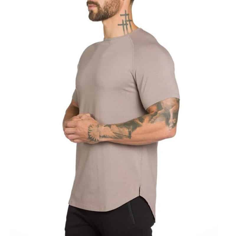 Men's Solid Color Cotton Fitness T-Shirt - Blue Force Sports