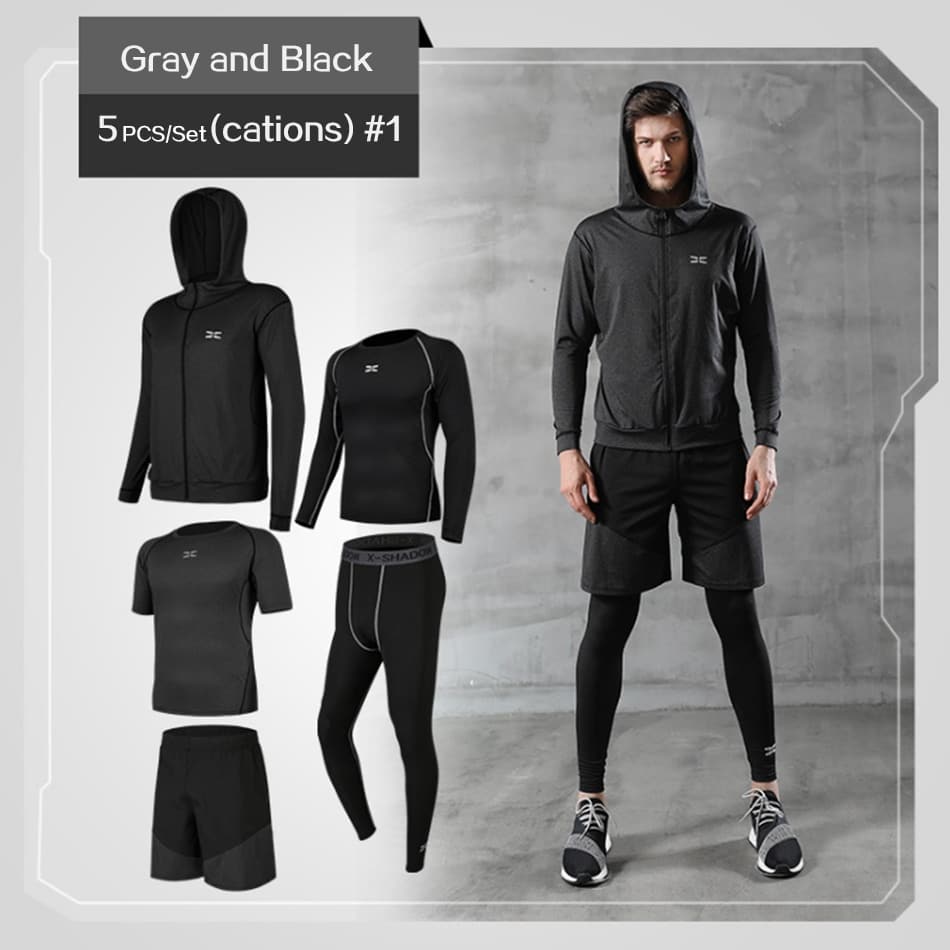 Men's Compression 5 pcs Set - Blue Force Sports