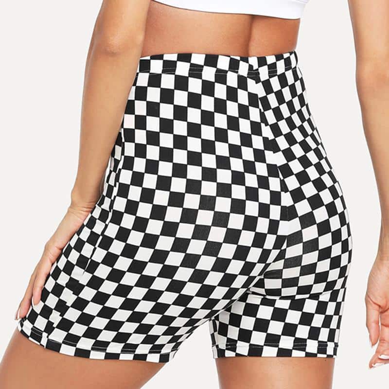Women's Checkered Sport Shorts - Blue Force Sports
