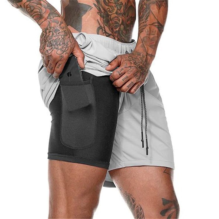 Cotton / Polyester Men's Gym Shorts - Blue Force Sports