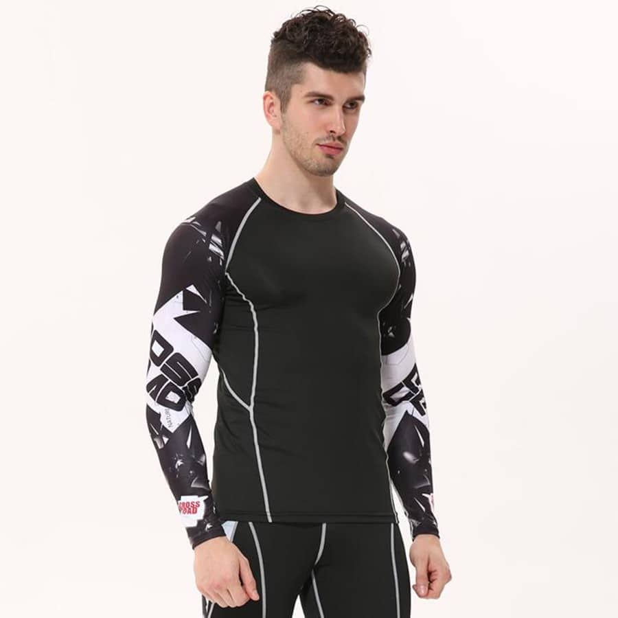 Men's Long Sleeve Fitness T-Shirts - Blue Force Sports