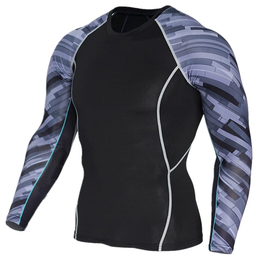 Men's Long Sleeve Fitness T-Shirts - Blue Force Sports