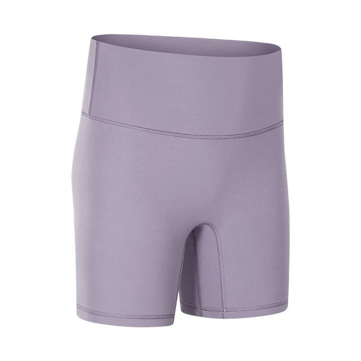 Women's Solid Color High Waist Yoga Shorts - Blue Force Sports
