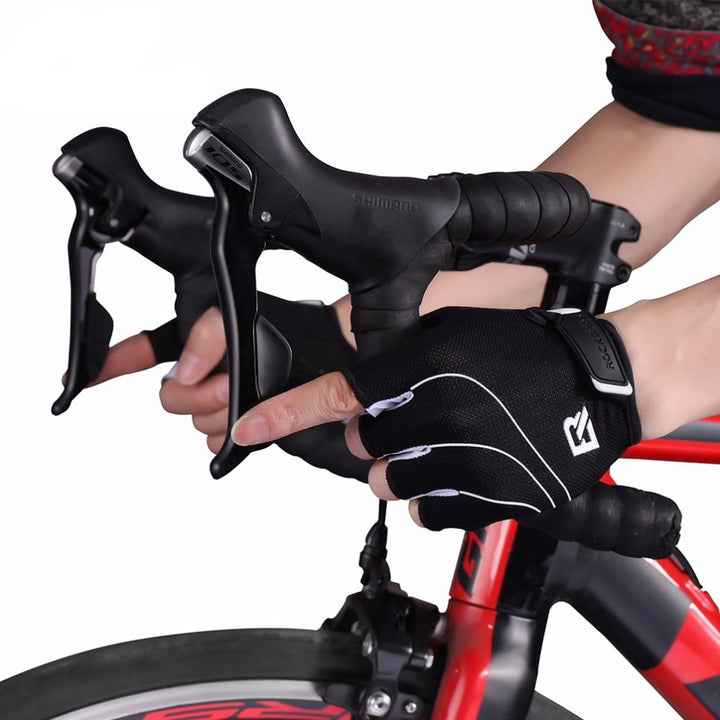 Shockproof Anti-Slip Unisex Cycling Half-Finger Gloves - Blue Force Sports