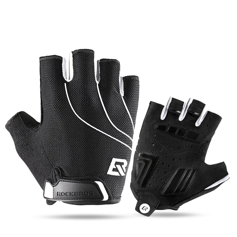 Shockproof Anti-Slip Unisex Cycling Half-Finger Gloves - Blue Force Sports