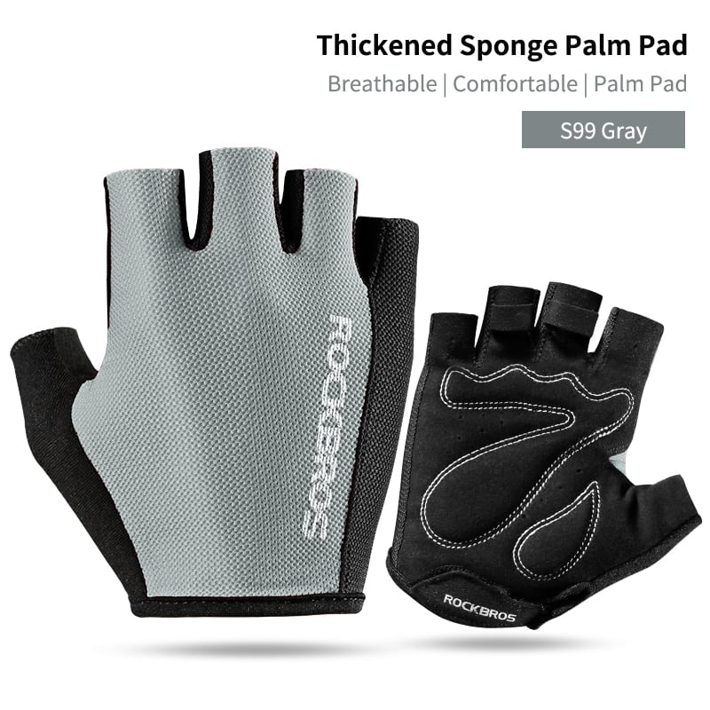 Shockproof Anti-Slip Unisex Cycling Half-Finger Gloves - Blue Force Sports