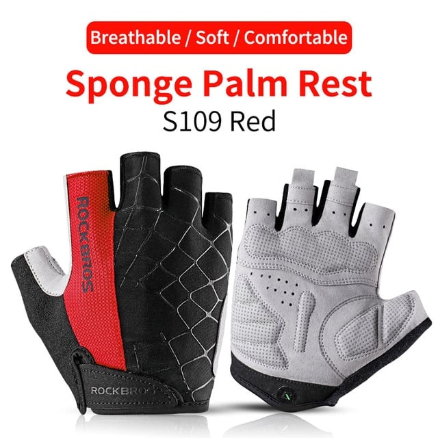 Shockproof Anti-Slip Unisex Cycling Half-Finger Gloves - Blue Force Sports