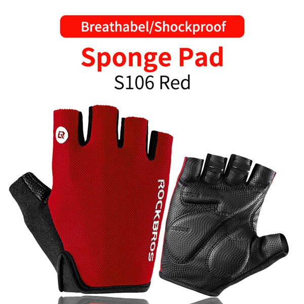Shockproof Anti-Slip Unisex Cycling Half-Finger Gloves - Blue Force Sports