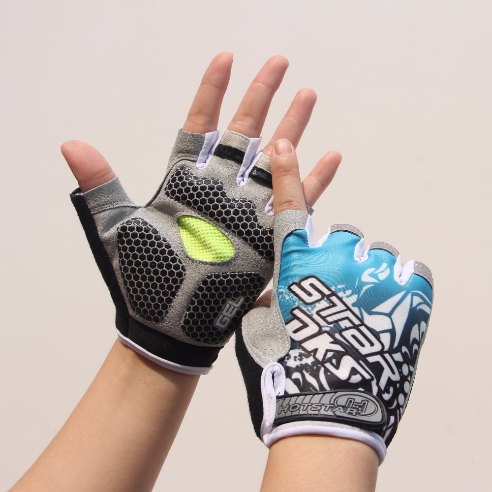 Gel Padded Anti-Slip Sport Gloves - Blue Force Sports