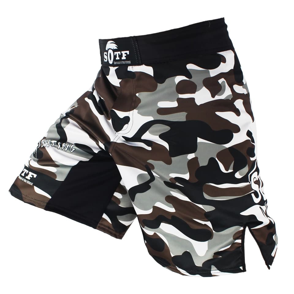 Breathable Loose Printed Muay Thai Trunks - Blue Force Sports