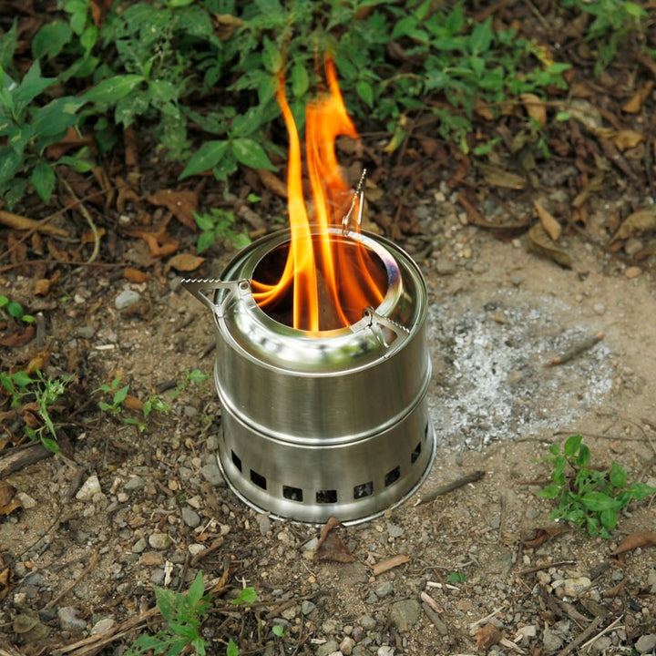 Stainless Steel Wood Camping Stove - Blue Force Sports
