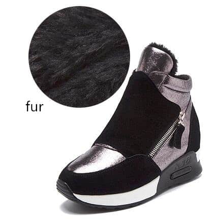 Women's Plush High Top Sneakers - Blue Force Sports