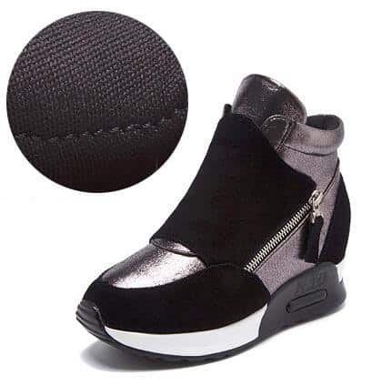 Women's Plush High Top Sneakers - Blue Force Sports
