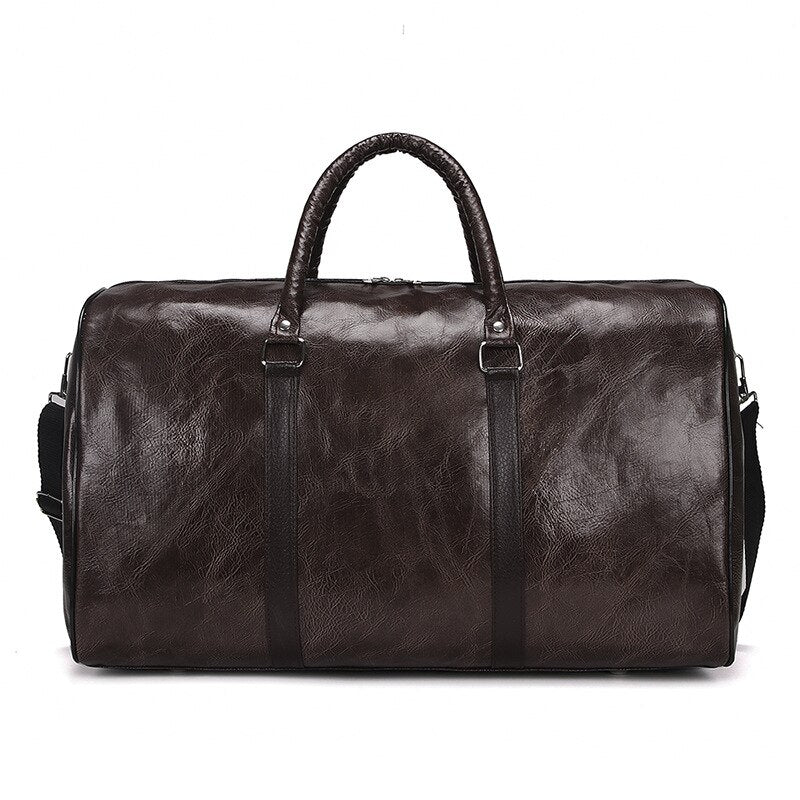 Vintage Eco-Leather Gym Bag - Blue Force Sports