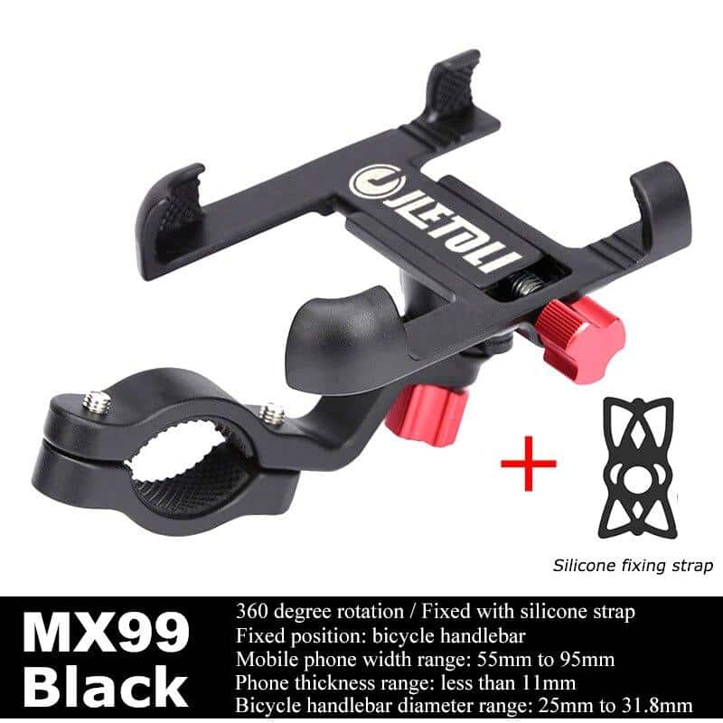 Adjustable Aluminum Bicycle Phone Holder - Blue Force Sports