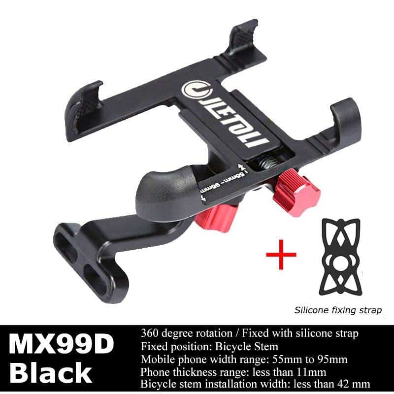 Adjustable Aluminum Bicycle Phone Holder - Blue Force Sports