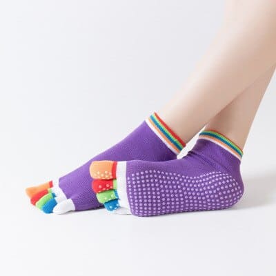 Women's Toe Yoga Socks - Blue Force Sports