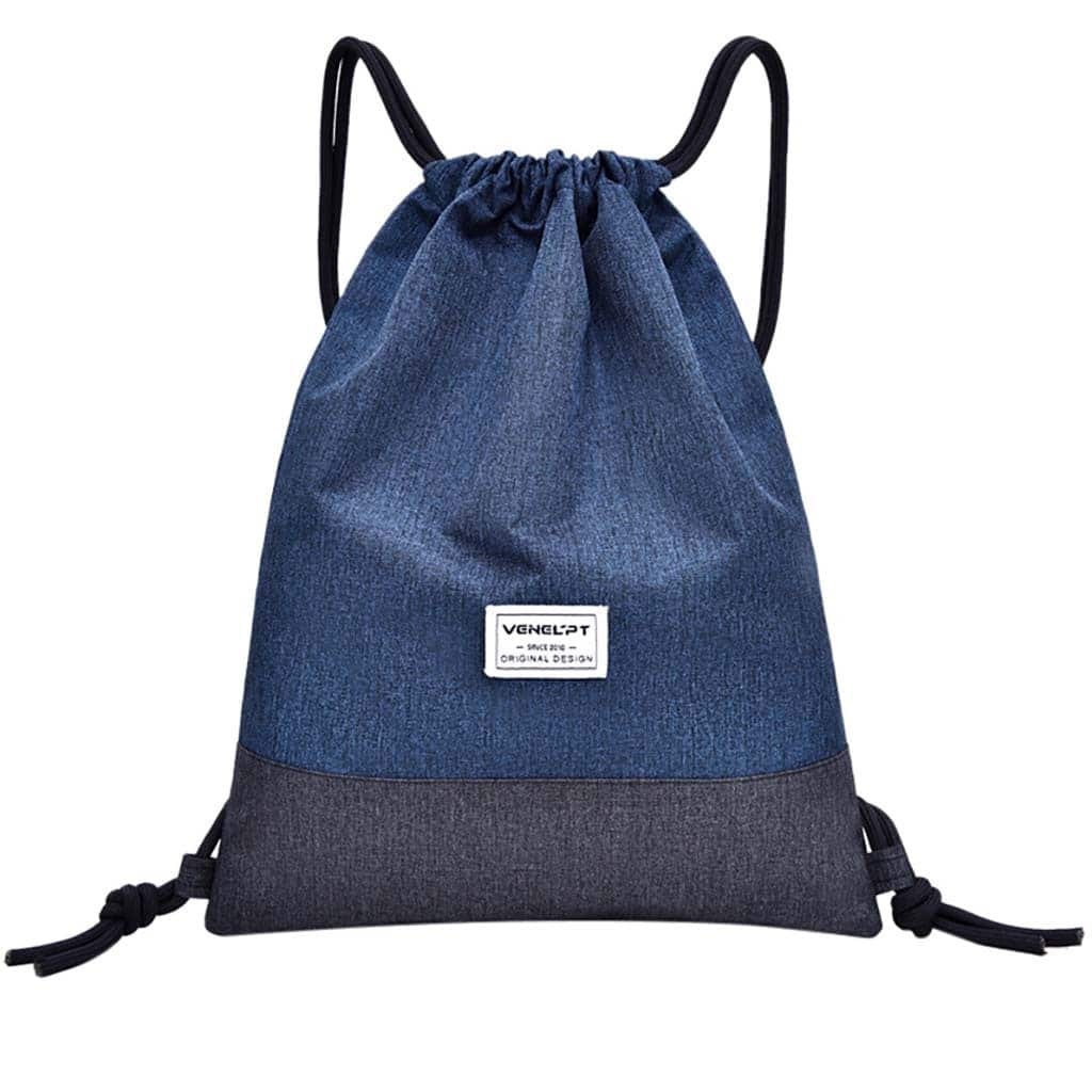 Two Tone Sports Drawstring Backpack - Blue Force Sports