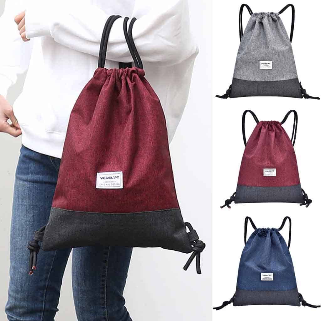 Two Tone Sports Drawstring Backpack - Blue Force Sports