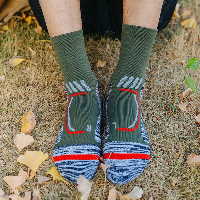 Men's Robotic Print Warm Running Socks - Blue Force Sports