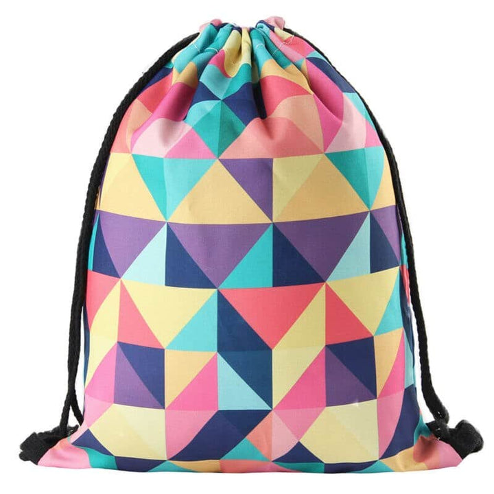 Wome's Mosaic Print Drawstring Backpack - Blue Force Sports