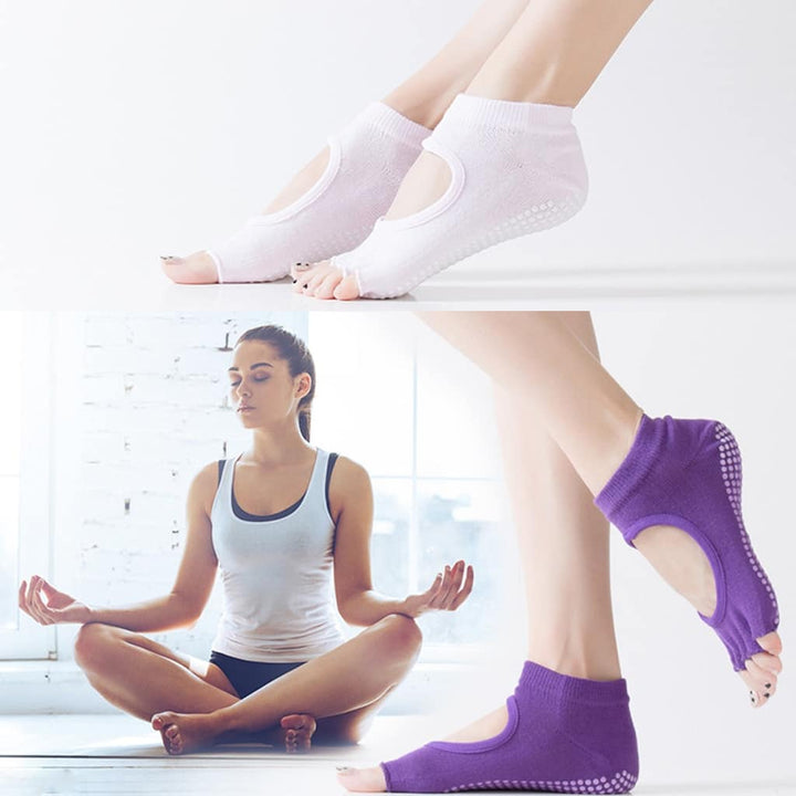Women's Non-Slip Socks for Yoga - Blue Force Sports