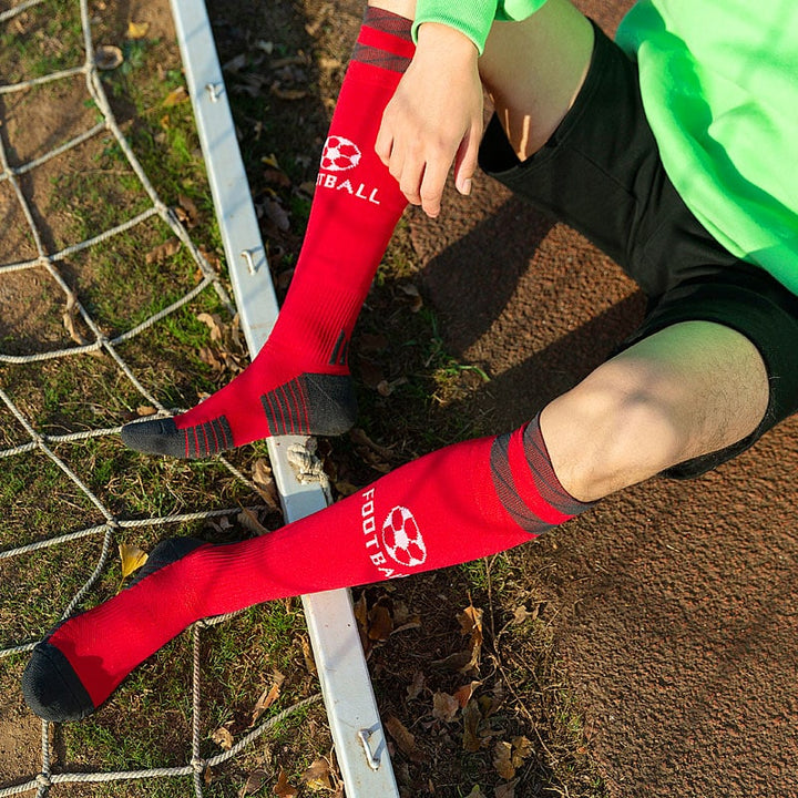 Men's Football Print High Soccer Socks - Blue Force Sports