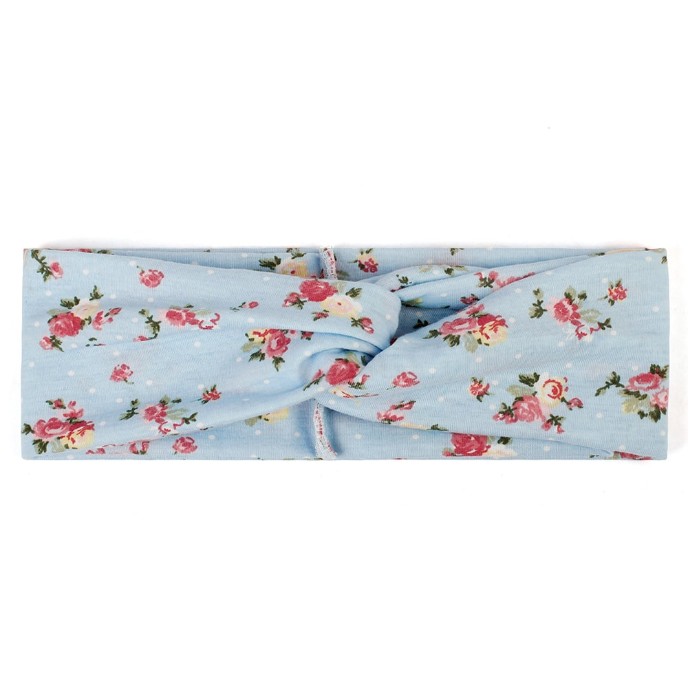 Women's Two Tone Criss Cross Yoga Headband - Blue Force Sports