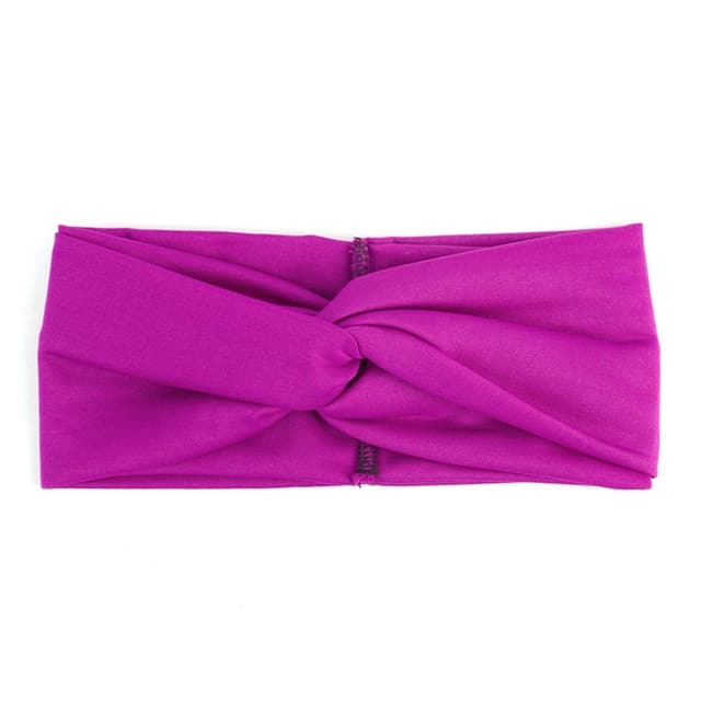 Women's Two Tone Criss Cross Yoga Headband - Blue Force Sports