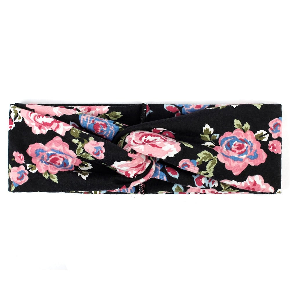 Women's Two Tone Criss Cross Yoga Headband - Blue Force Sports