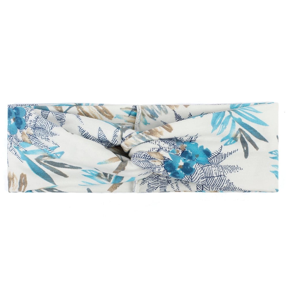 Women's Two Tone Criss Cross Yoga Headband - Blue Force Sports