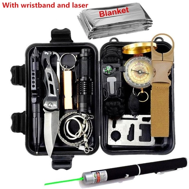 12-In-1 Camping Survival Kit - Blue Force Sports