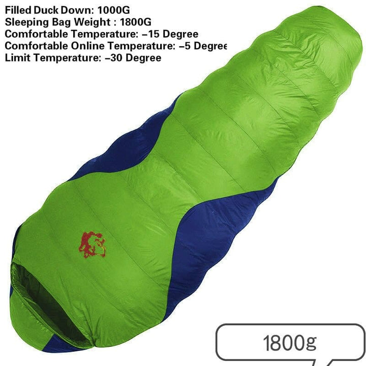 Warm Sleeping Bag with Duck Down Filling - Blue Force Sports