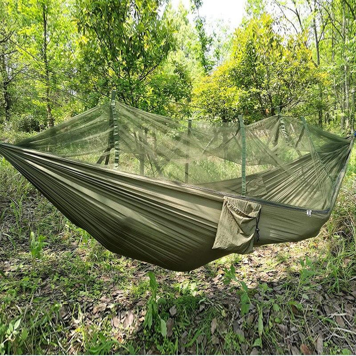 Mosquito Net Added Camping Hammock - Blue Force Sports