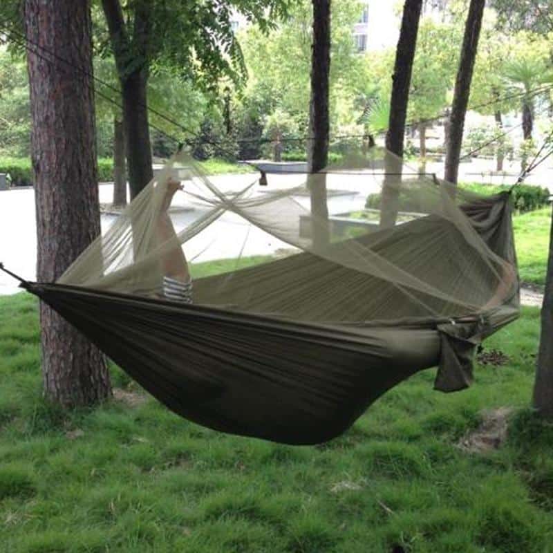 Mosquito Net Added Camping Hammock - Blue Force Sports