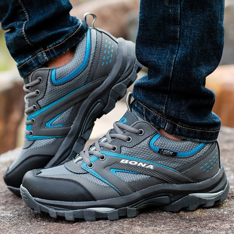 Men's Outdoor Lace Up Hiking Shoes - Blue Force Sports