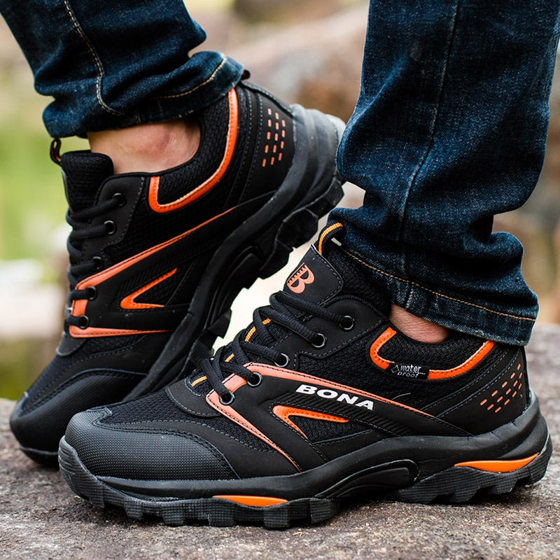 Men's Outdoor Lace Up Hiking Shoes - Blue Force Sports