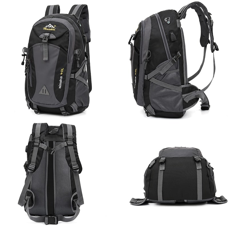 Waterproof Camping Backpack with USB Port - Blue Force Sports