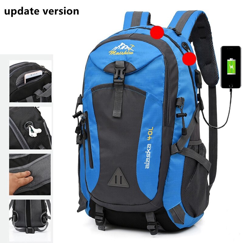 40L Waterproof Men's Backpack - Blue Force Sports