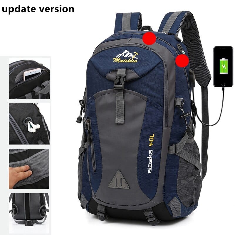 40L Waterproof Men's Backpack - Blue Force Sports