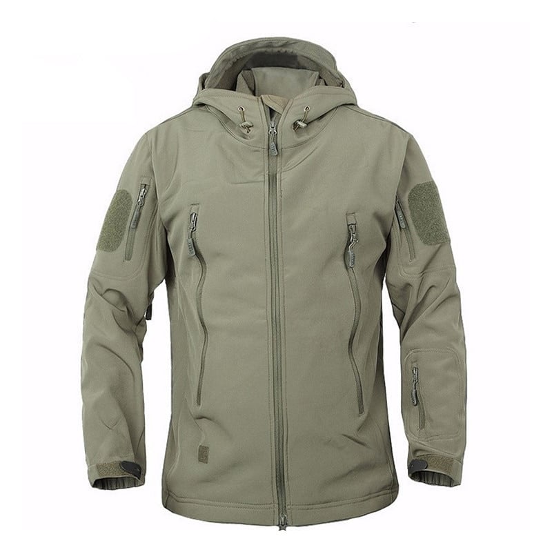 Men's Waterproof Hooded Hiking Jacket - Blue Force Sports