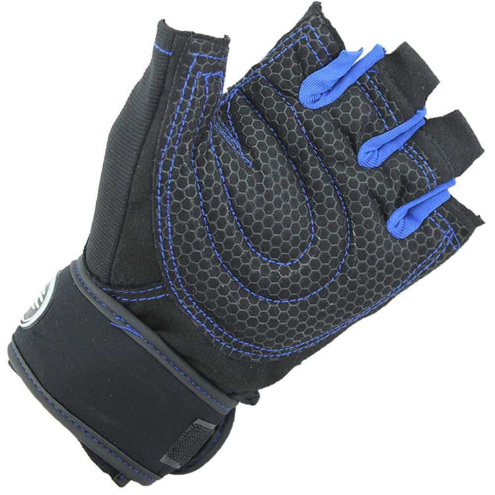 Men's Half Finger Fitness Gloves with Silicone Pads - Blue Force Sports