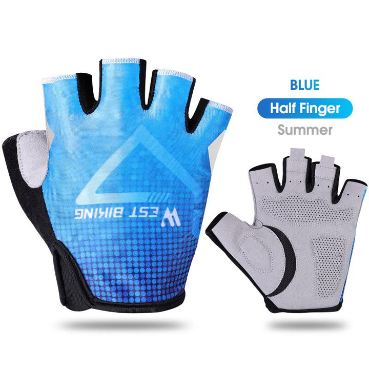 Half Finger Bike Gloves - Blue Force Sports