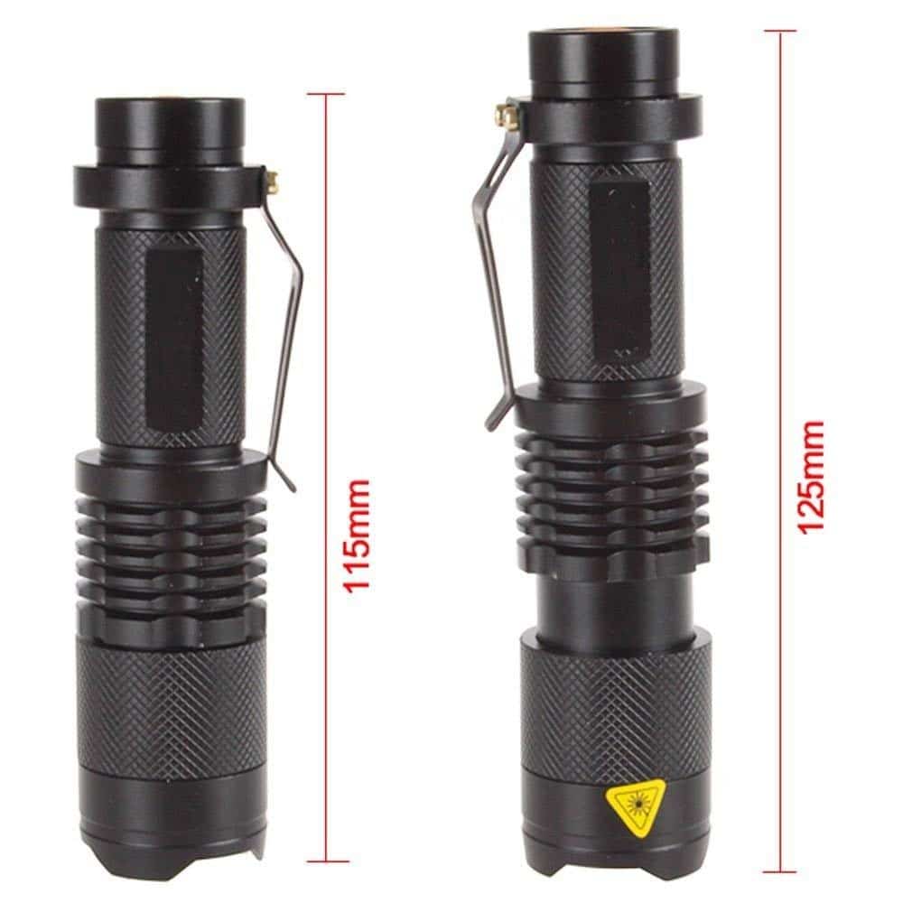 Waterproof Zoomable Bicycle LED Flashlight with Adjustable Focus - Blue Force Sports