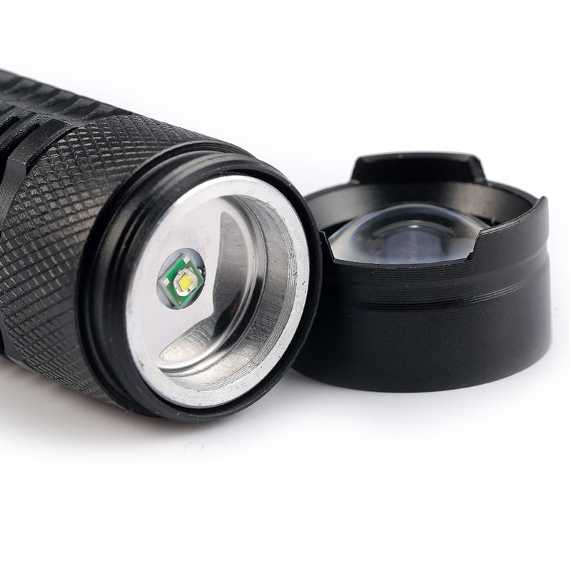 Waterproof Zoomable Bicycle LED Flashlight with Adjustable Focus - Blue Force Sports