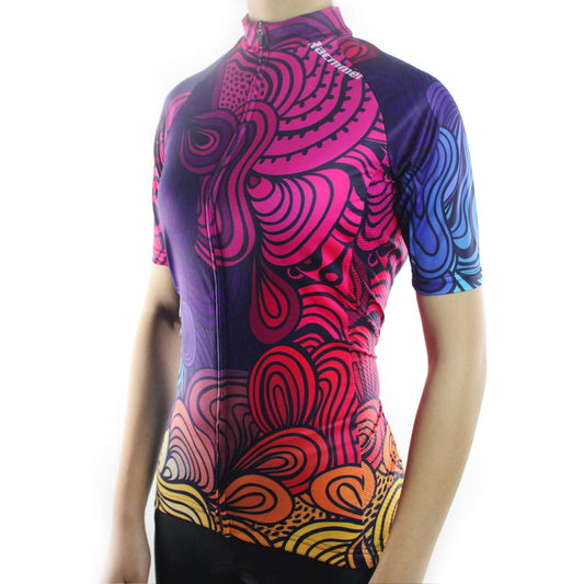 Cute Quick-Drying Breathable Patterned Women’s Cycling Jersey - Blue Force Sports